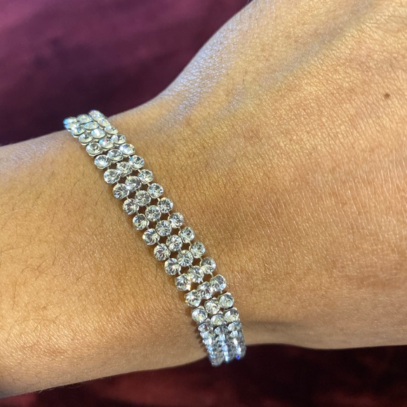 Swarovski Three Row Crystal Bracelet - Picture 2 of 4
